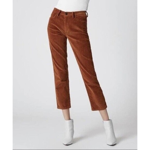 Blank NYC Madison High-Rise Crop Corduroy Pants Jeans in Clockwork Copper Sz 30 - Picture 2 of 8